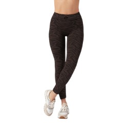 Legging Animalier Zebrato nero-marrone effetto snellente e idratante - BeGood