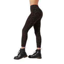 Legging Animalier Giraffato nero-marrone effetto snellente e idratante - BeGood