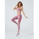 Legging Sport melange tono su tono drenanti e idratanti Fucsia - BeGood