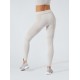 Legging Sport melange tono su tono drenanti e idratanti Grigio Perla- BeGood