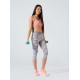 Legging Capri Sport Camouflage drenante e idratante Grigio/Bianco - BeGood