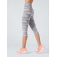 Legging Capri Sport Camouflage drenante e idratante Grigio/Bianco - BeGood