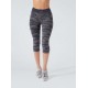 Legging Capri Sport Camouflage drenante e idratante Grigio/Blu - BeGood