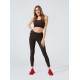 Top sportivo double-face marrone-nero idratante e rassodante con doppio sostegno - Begood