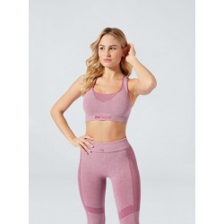 Top Sportivo melange leggero idratante Fucsia - Begood