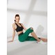 Legging Capri Superslim Fiorato Verde Inglese - BEGOOD