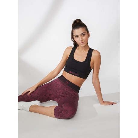 Legging Capri Superslim Fiorato Fucsia - BEGOOD