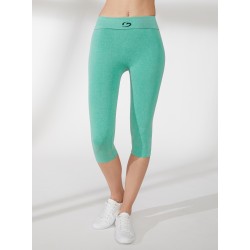 Legging Capri Melange Pancia Piatta Verde Prato - BEGOOD