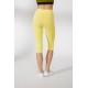 Legging Capri Melange Pancia Piatta Giallo - BEGOOD