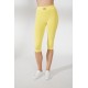 Legging Capri Melange Pancia Piatta Giallo - BEGOOD