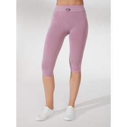 Legging Capri Melange Pancia Piatta Fucsia - BEGOOD