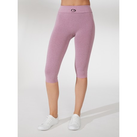Legging Capri Melange Pancia Piatta Fucsia - BEGOOD